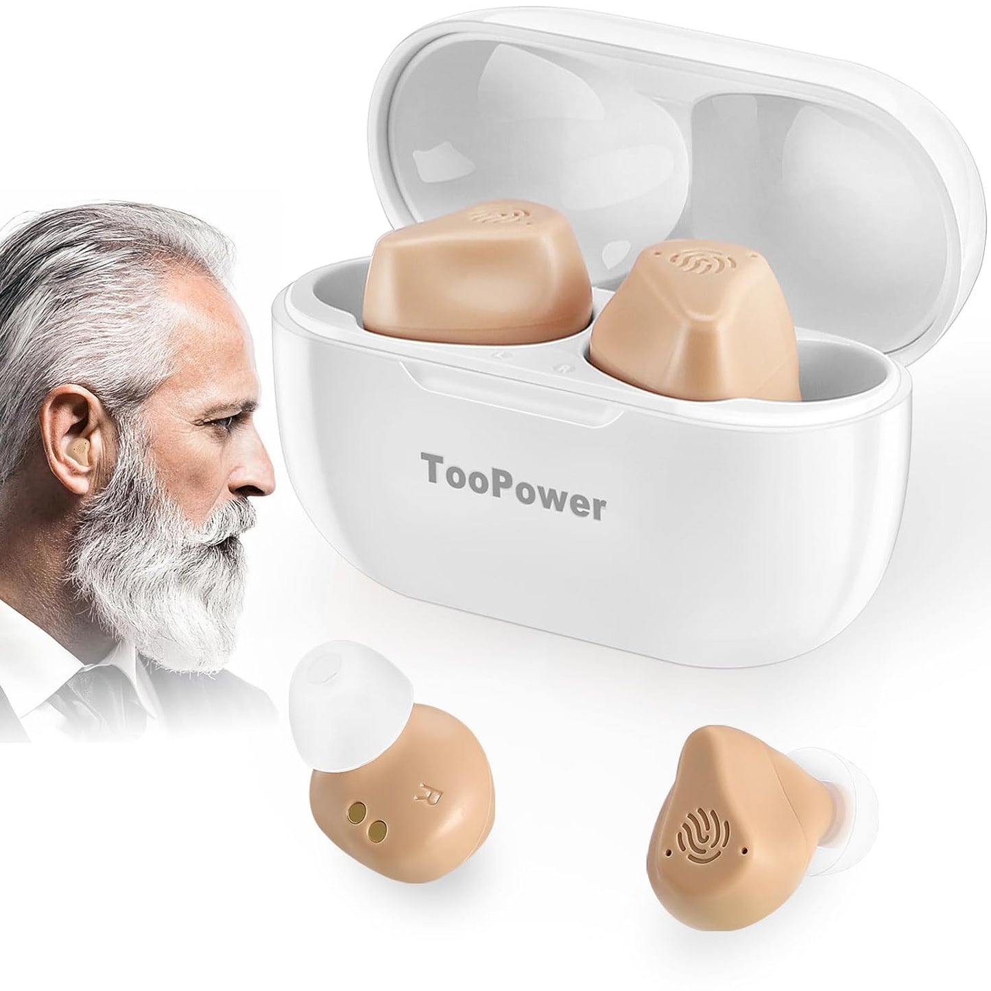 Rechargeable Hearing Aids for Seniors with Noise Cancelling Features