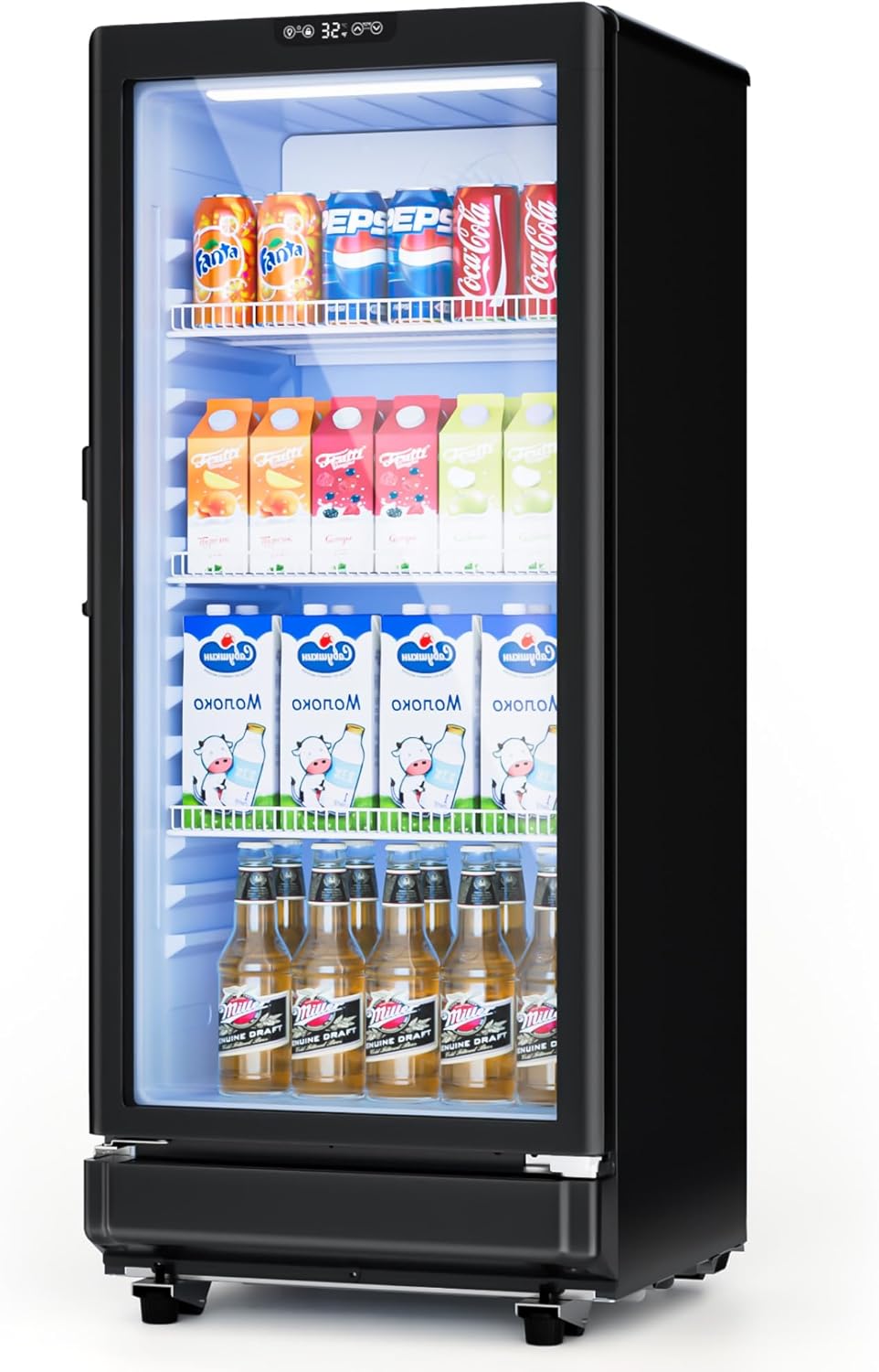 6 Cu.Ft Commercial Refrigerators with Double-Tempered Glass Door