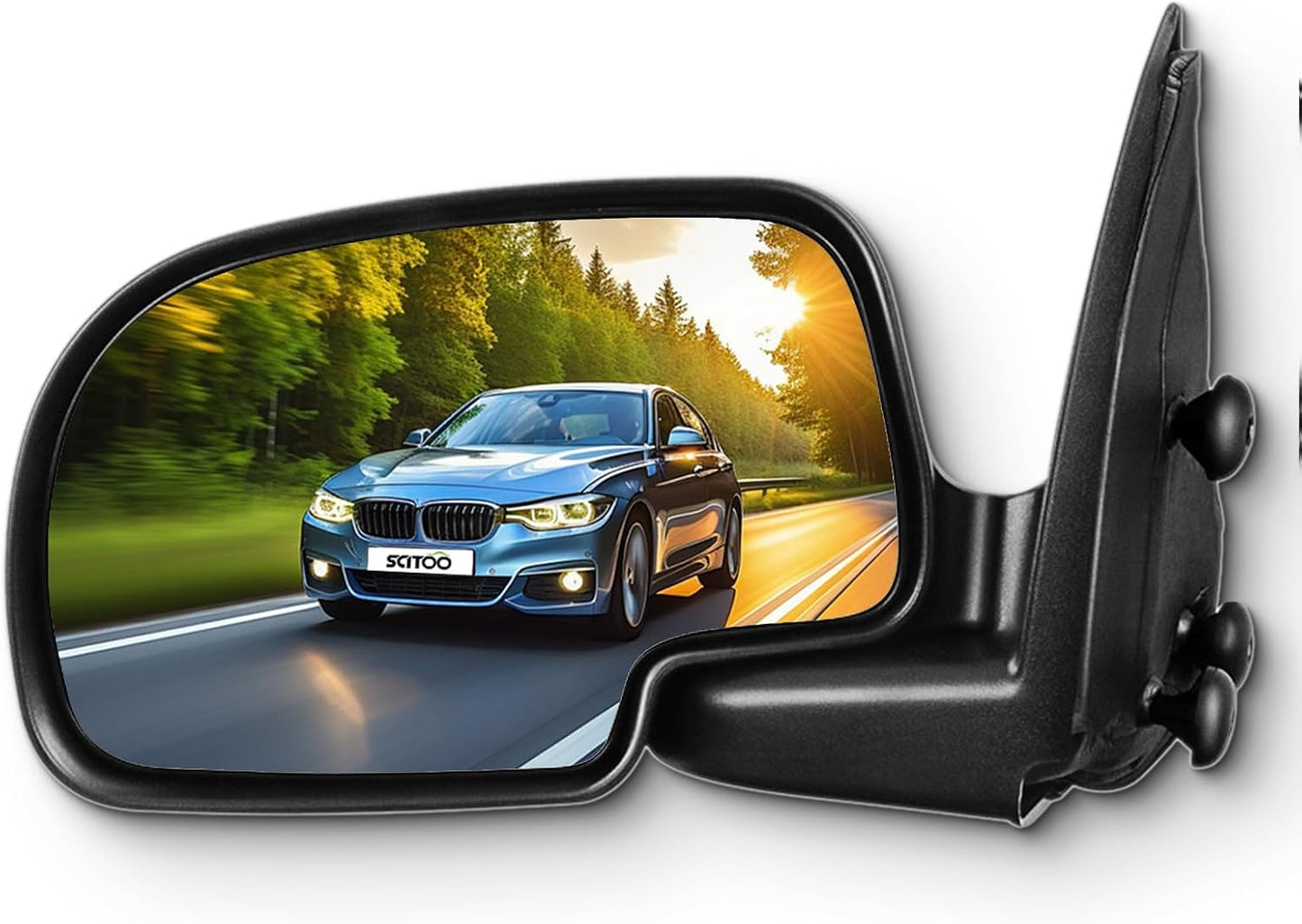 SCITOO Left Side View Mirror for Chevy Silverado and GMC Sierra
