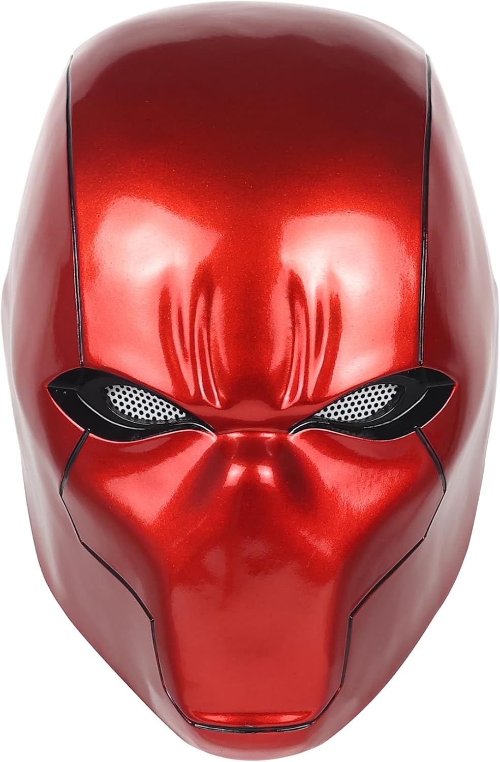 Deluxe Red Hood Helmet with Metallic Effect for Cosplay Fans