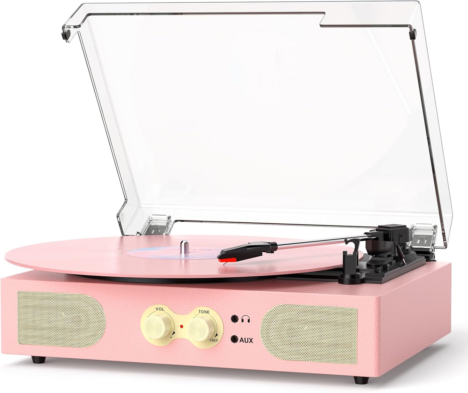 Vinyl Record Player with Built-in Speakers for Music Lovers