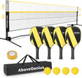 Pickleball Set with Net and Paddles - Portable Complete Starter Kit