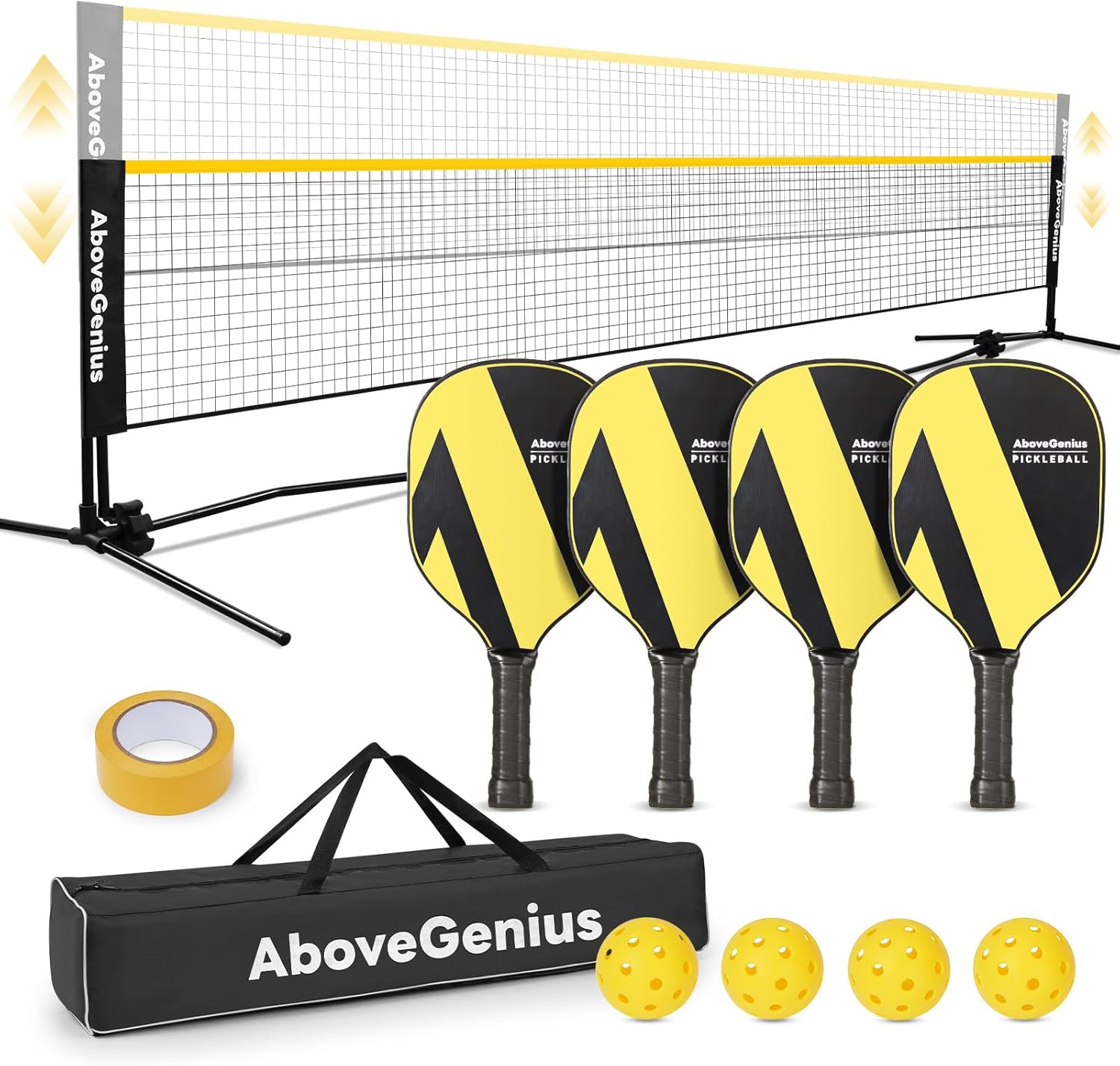 Complete Pickleball Set with Net and Paddles for Fun Play