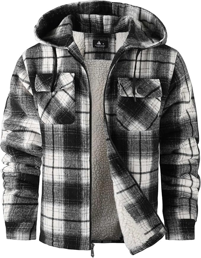 SCODI Men's Flannel Shirt Jacket for Winter Comfort and Style
