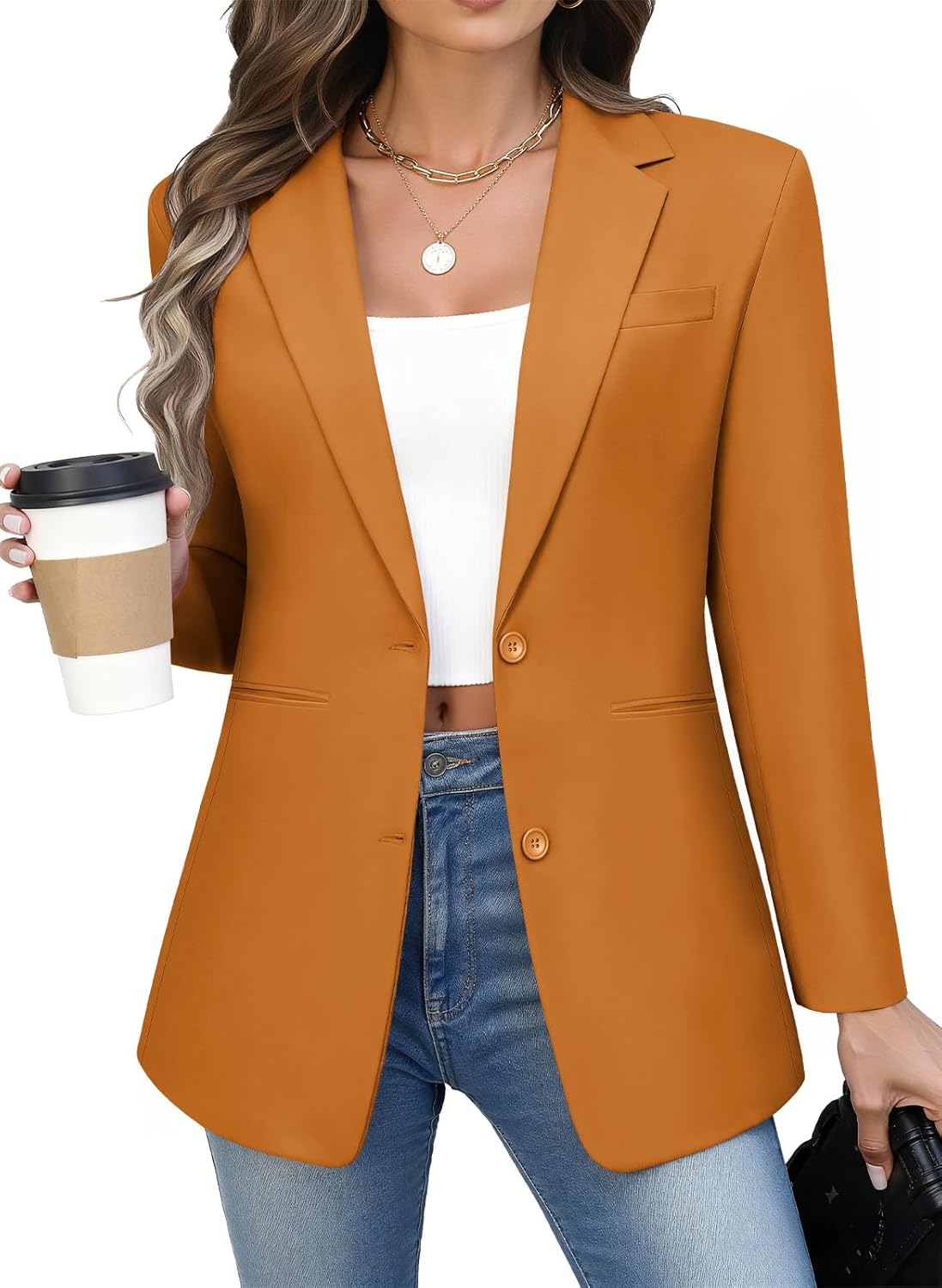 Women's Casual Business Blazer for Office Work and Meetings