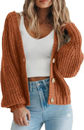 PRETTYGARDEN Chunky Knit Open Front Short Cardigan - Cozy Chic