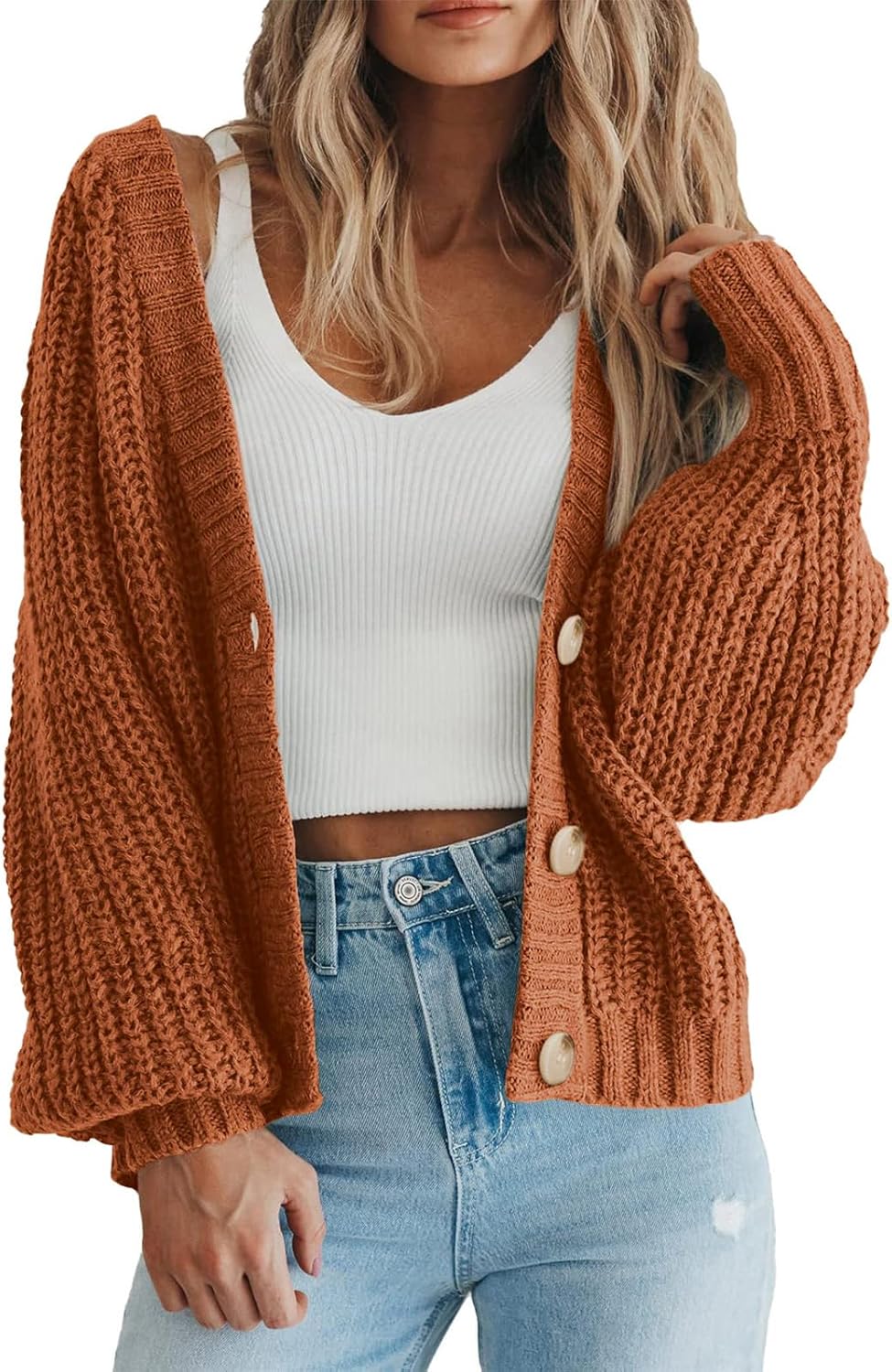Chunky Knit Open Front Cardigan for Women - Stylish Comfort