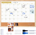 ARCOBIS Calendar Whiteboard with Cork Board 24x18 - Monthly Wall