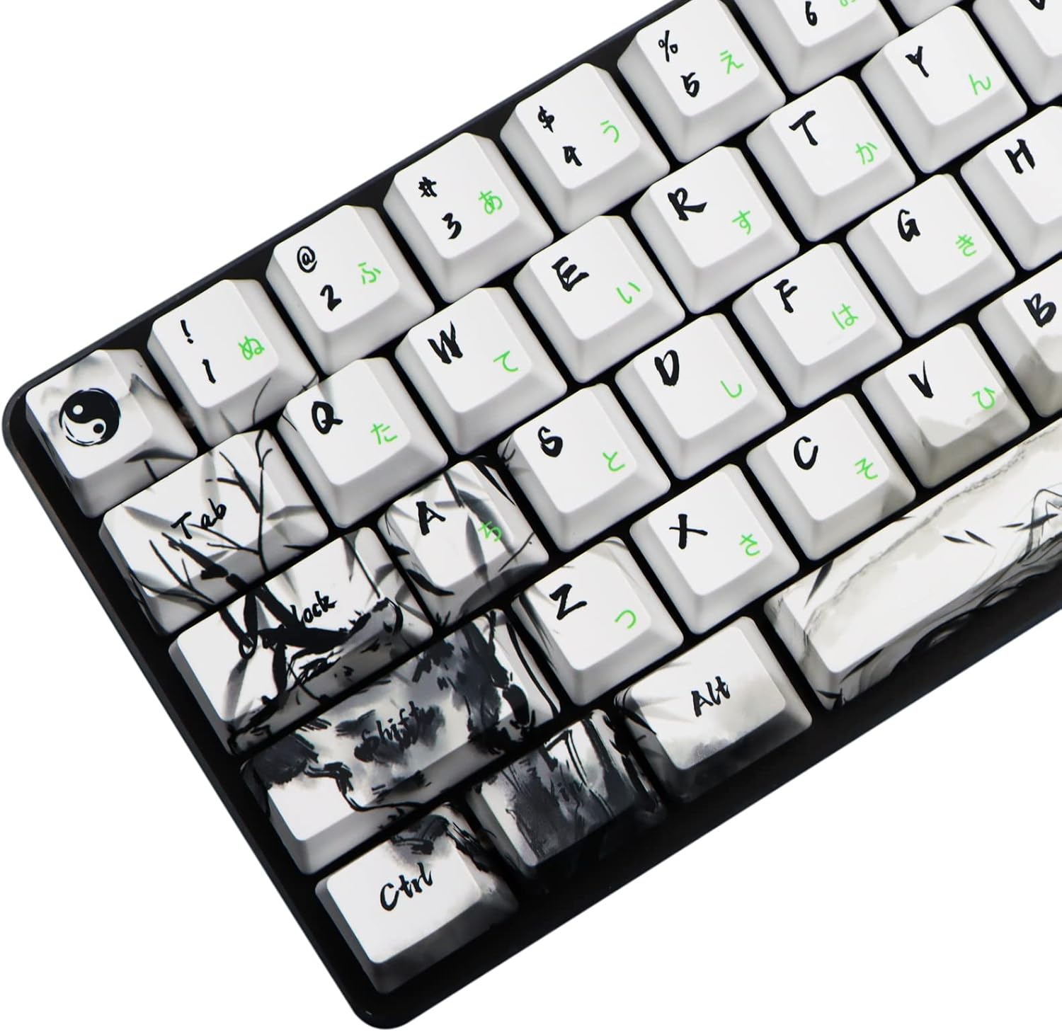 MOLGRIA Keycaps 71 Set Ink Panda for Custom 60 Percent Keyboards