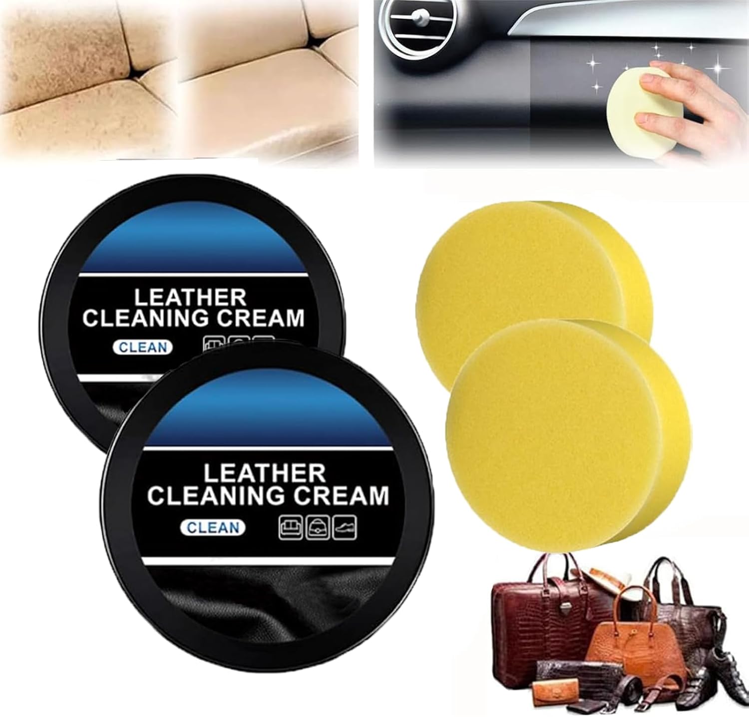 Leather Care Set: Cream & Paste Duo