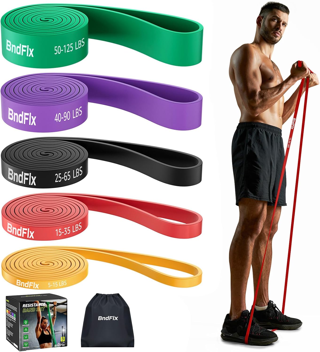 Resistance Bands for Fitness Training and Body Stretching
