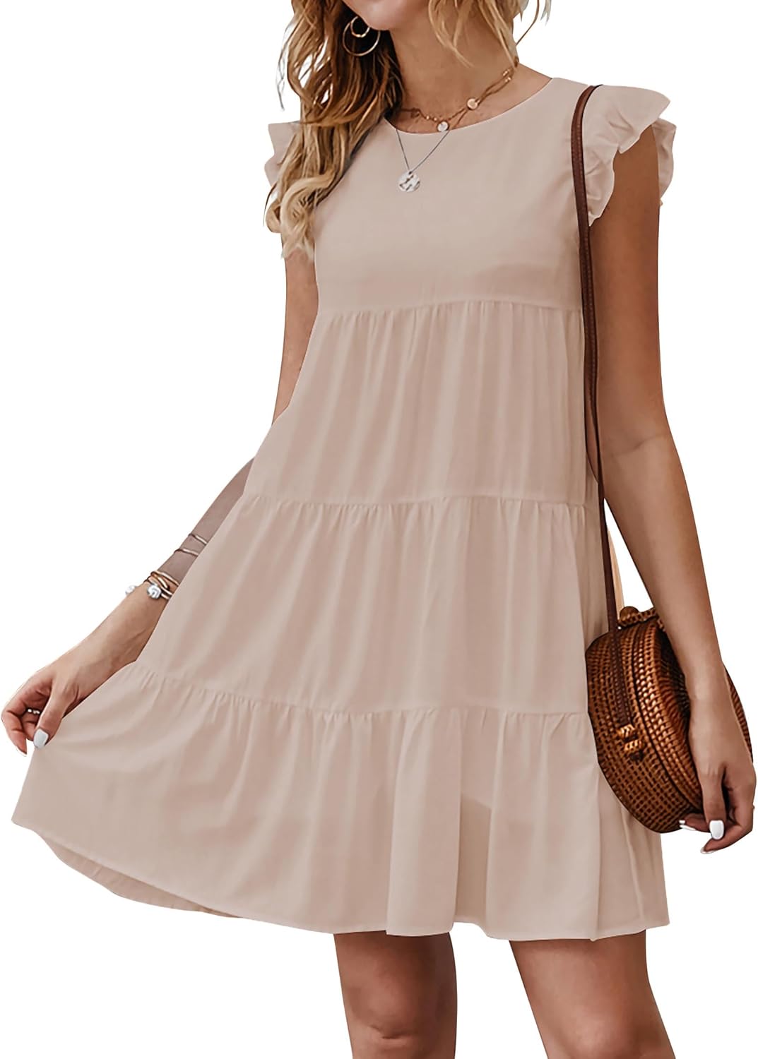 KIRUNDO Women's Summer Dresses: Flowy Mini Babydoll Style