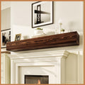 Avana Rustic Fireplace Mantle Shelf 60 in - Handcrafted Rustic Mantel