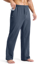Soothfeel Men's Cotton Sweatpants with Zipper Pockets (Style W5F9)