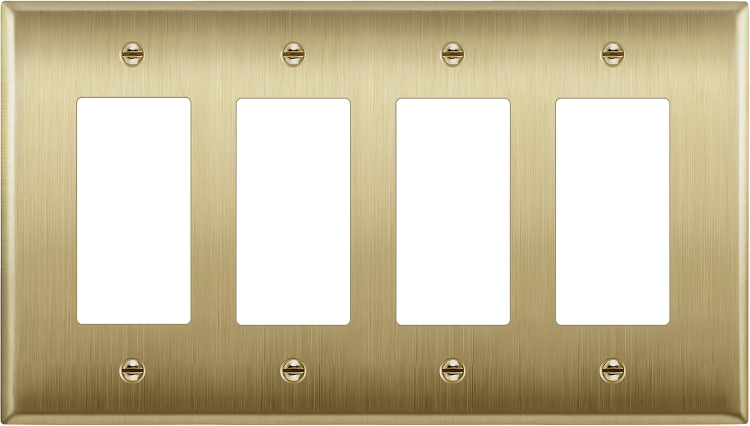 LIDER Decorator Metal Wall Plate - Brushed Brass Finish