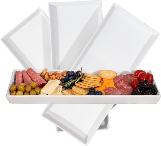 Home Beets White Ceramic Serving Platters for Entertaining