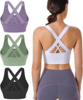 Evercute Sports Bra for Women Padded Medium Support Criss Cross