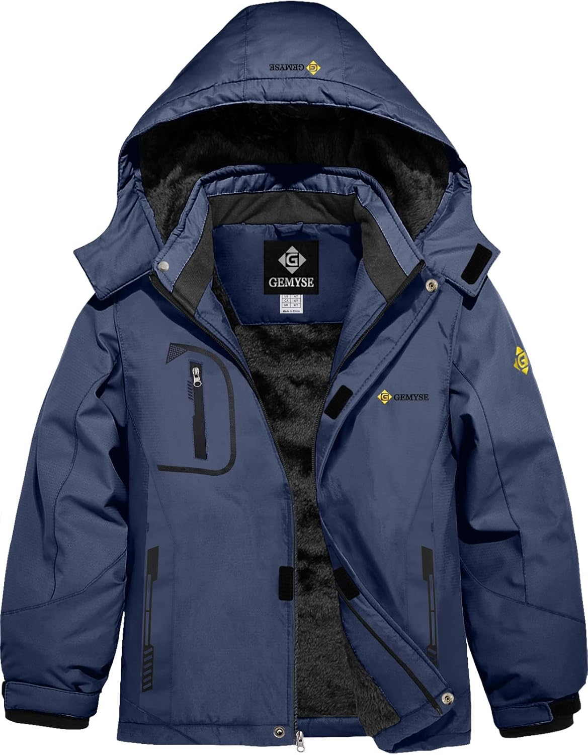 GEMYSE Boy's Waterproof Ski Snow Jacket for Winter Adventures