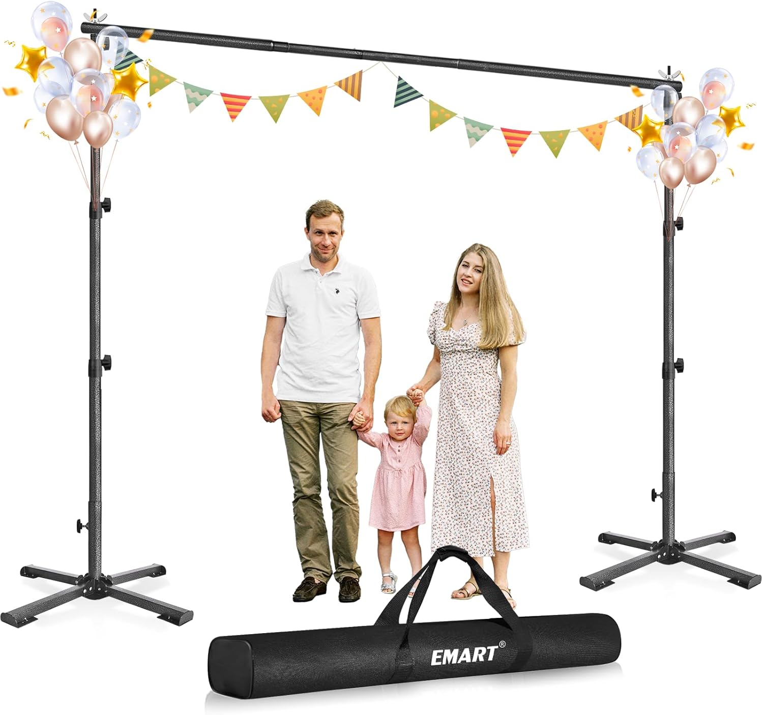 EMART Portable Backdrop Stand Kit for Photography and Events