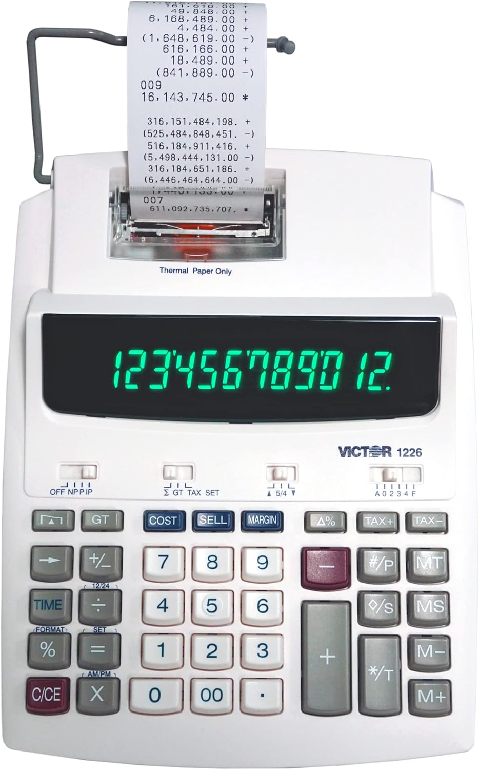 Victor 1226 Thermal Printing Calculator with 12-Digit Display
