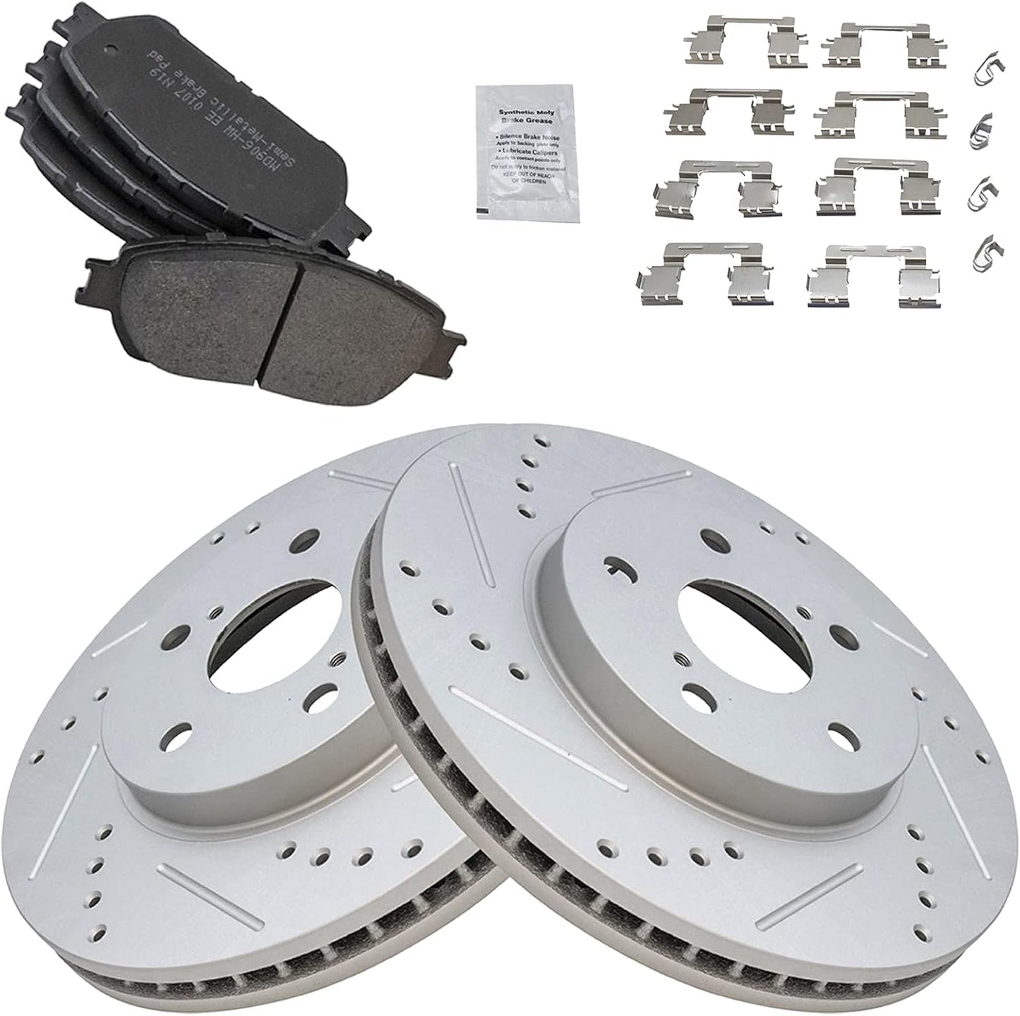 TRQ Front Brake Pad & Rotor Kit for Lexus ES300 & Toyota Models