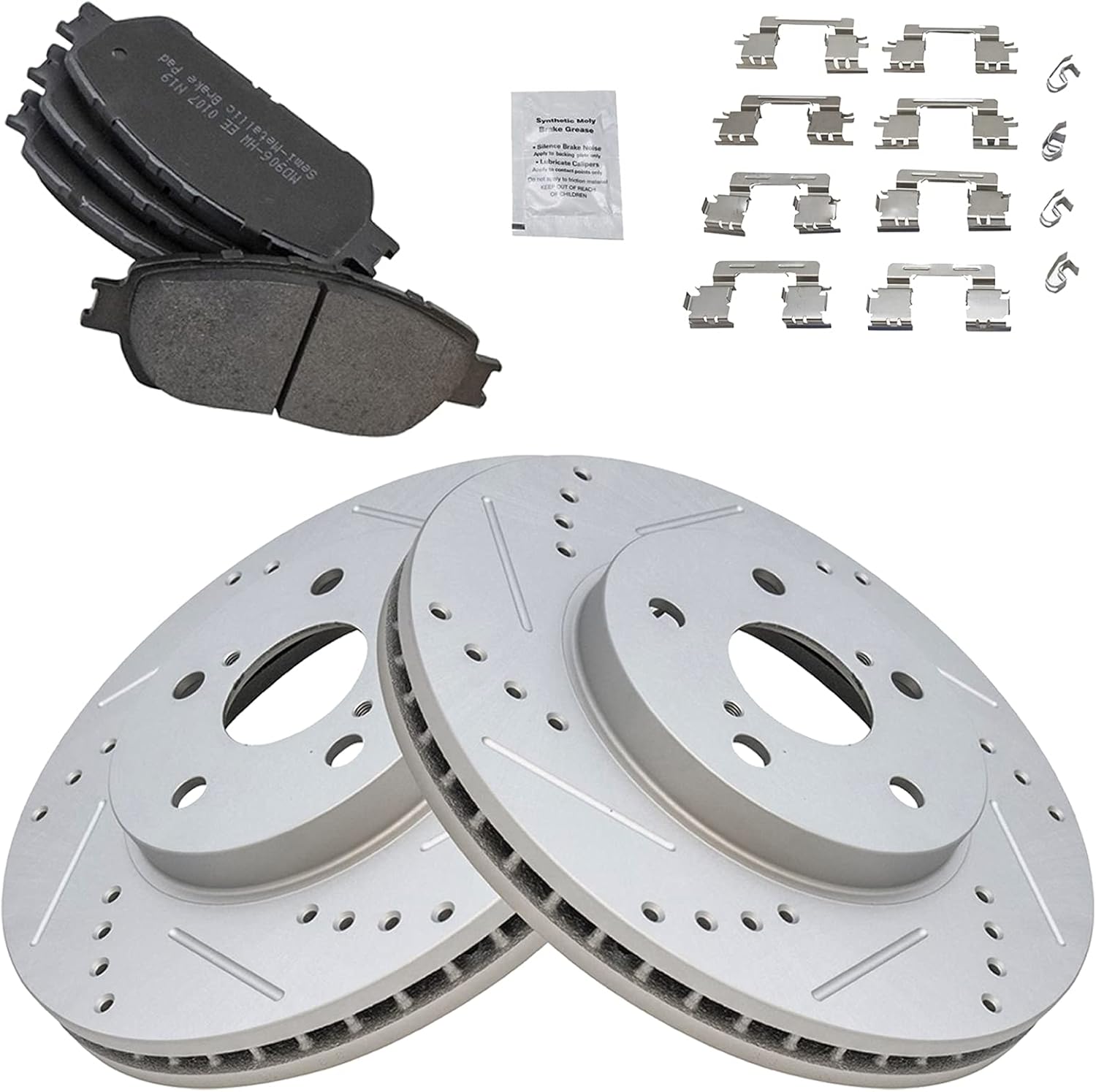 TRQ Front Brake Pad & Rotor Kit for Lexus ES300 & Toyota Models