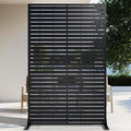 72 in Metal Outdoor Privacy Screen Louvered Panel - Freestanding