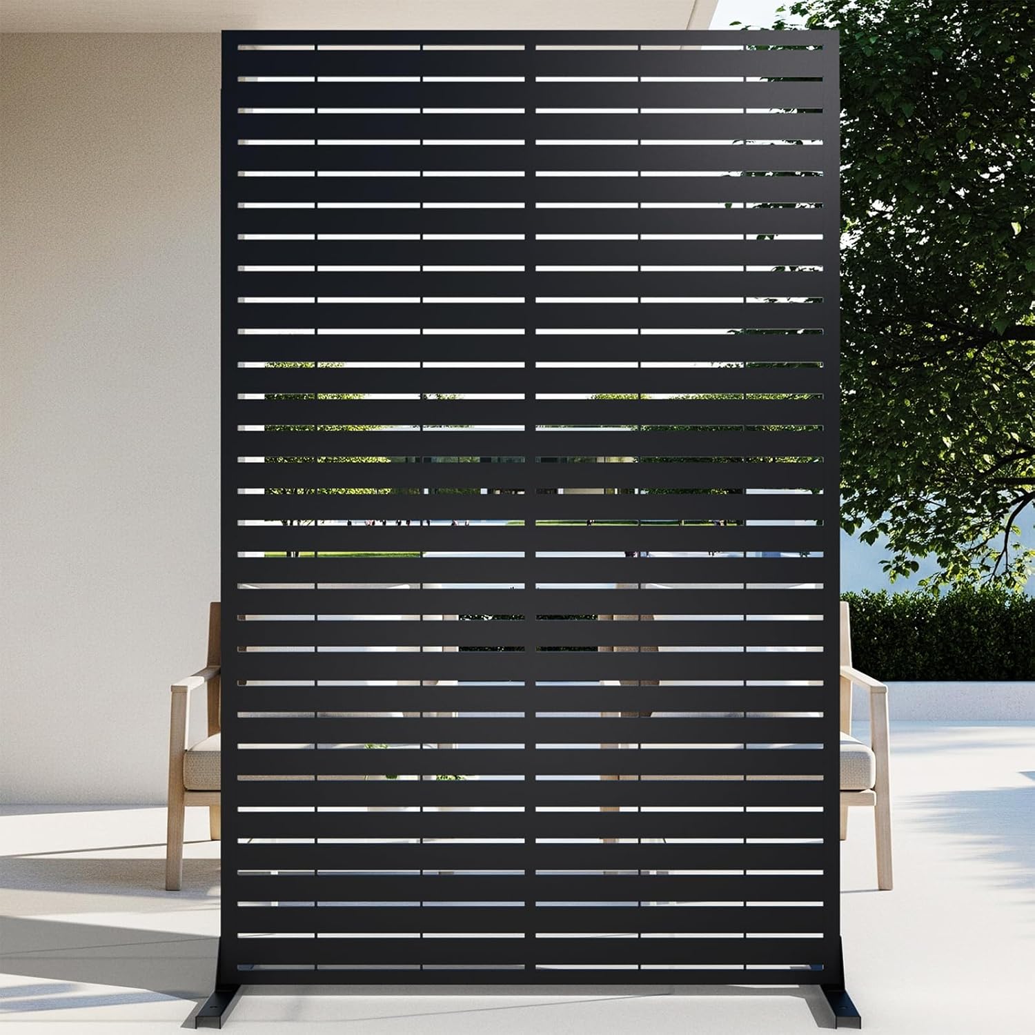 72in Metal Outdoor Privacy Screen for Garden and Patio Use