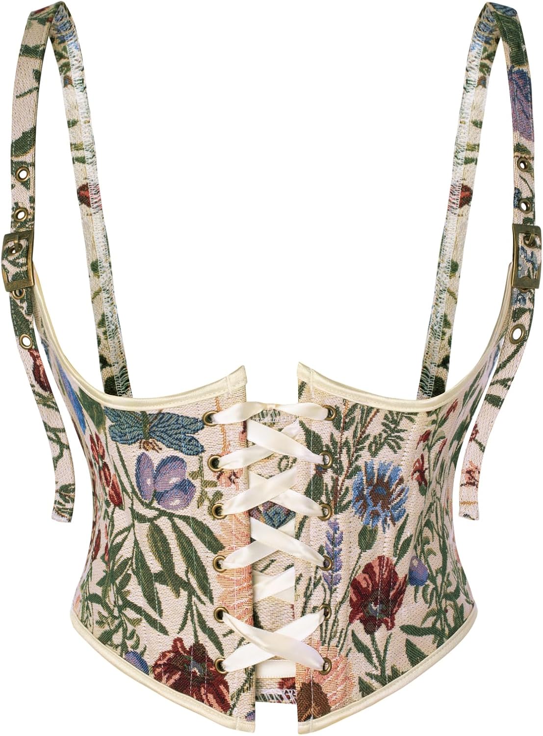 Scarlet Darkness Corset Belt for Women with Floral Lace Design