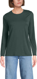 Comfortable Supima Cotton Long Sleeve Crew Neck Tee for Women