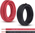 6 Gauge Battery Cable 30FT Red + 30FT Black - Pure Copper Welding