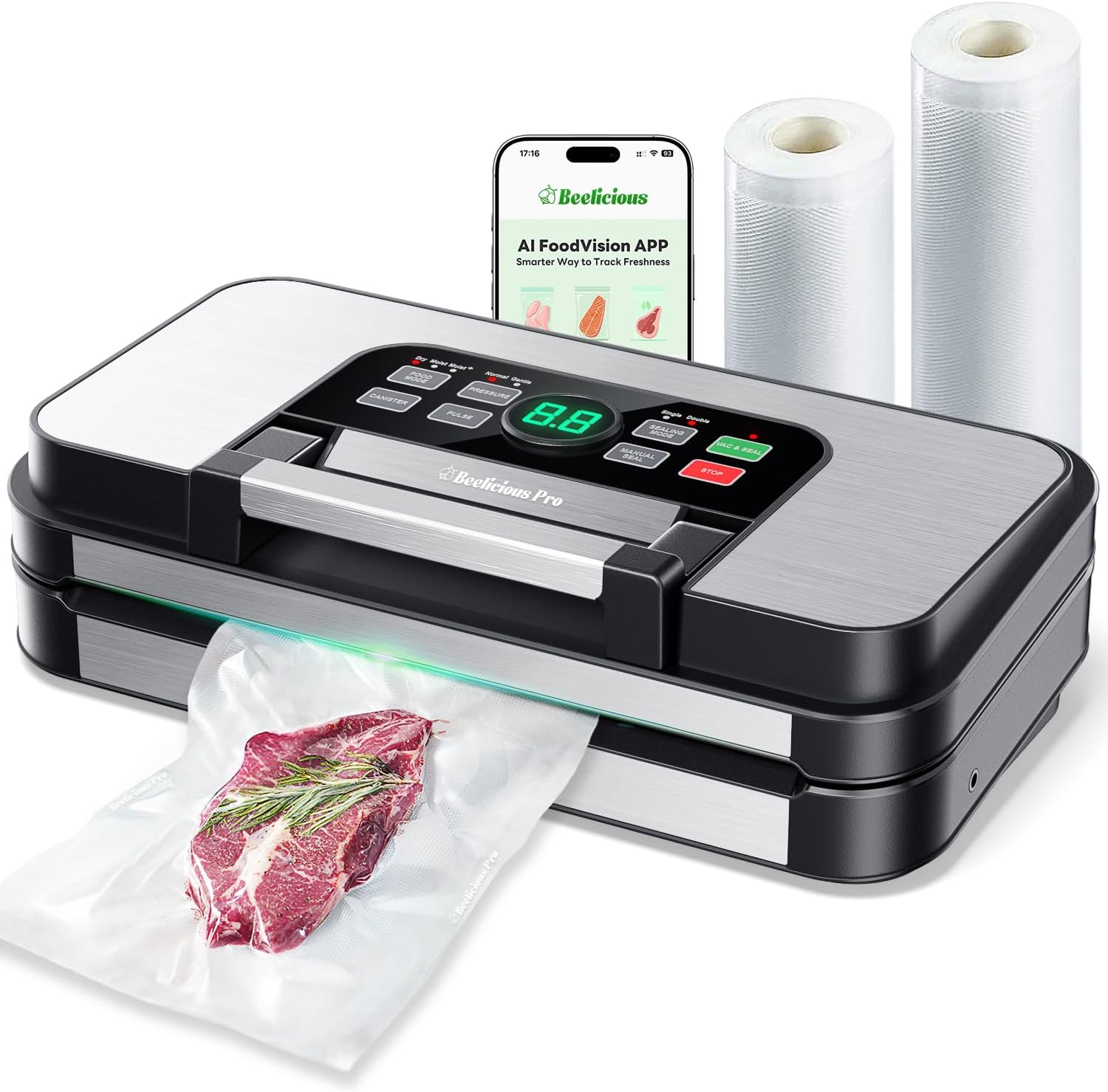 95Kpa Powerful Precision Pro Vacuum Sealer for Food Storage