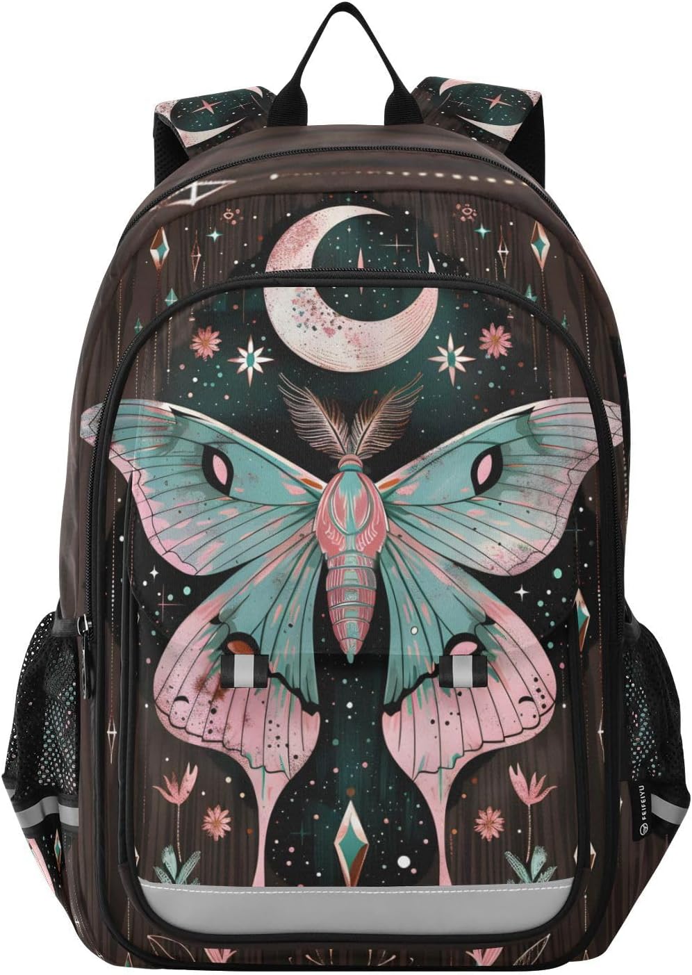 ALAZA Butterfly Moon Star Witchy School Backpack for All Ages