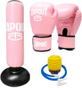 TAPOUT Kids Blue Boxing Kit - 8 oz Gloves with Inflatable Bag