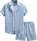 GORGLITTER Men's Two-Piece Outfit Set for Trendy Summer Looks