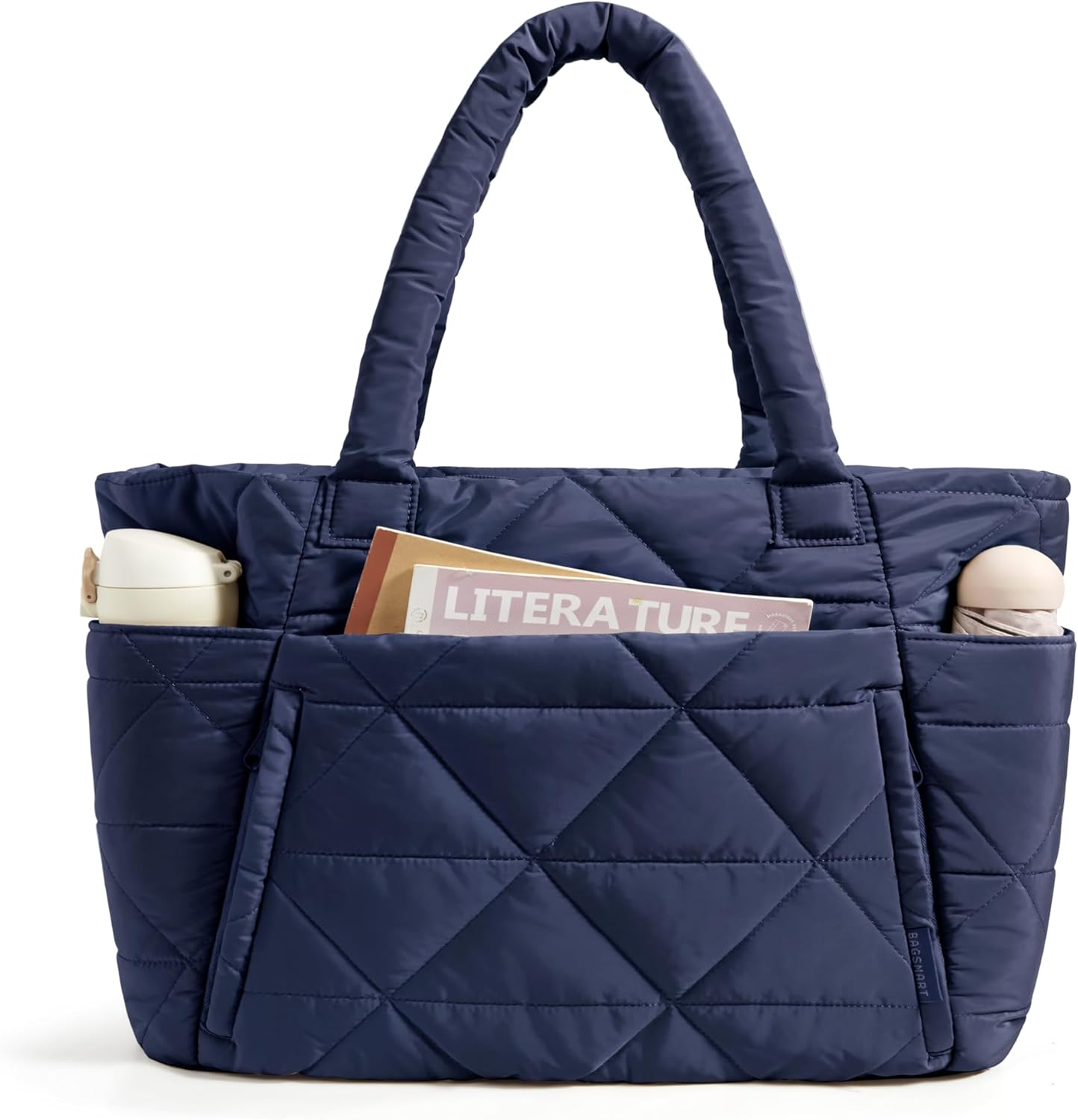BAGSMART Puffy Tote Bag for Women - Large Quilted Shoulder Bag