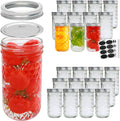 Mason Jars 12 OZ Canning Jars 24 Pack - Clear Glass Jelly Jars