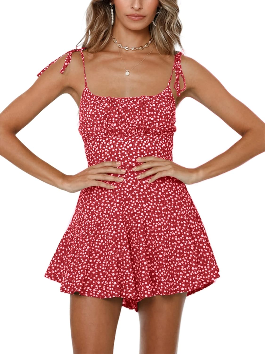 Boho Floral Wide Leg Short Romper for Summer Fun and Style
