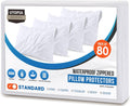 Utopia Bedding 80 Pack Waterproof Pillow Protectors Standard Size