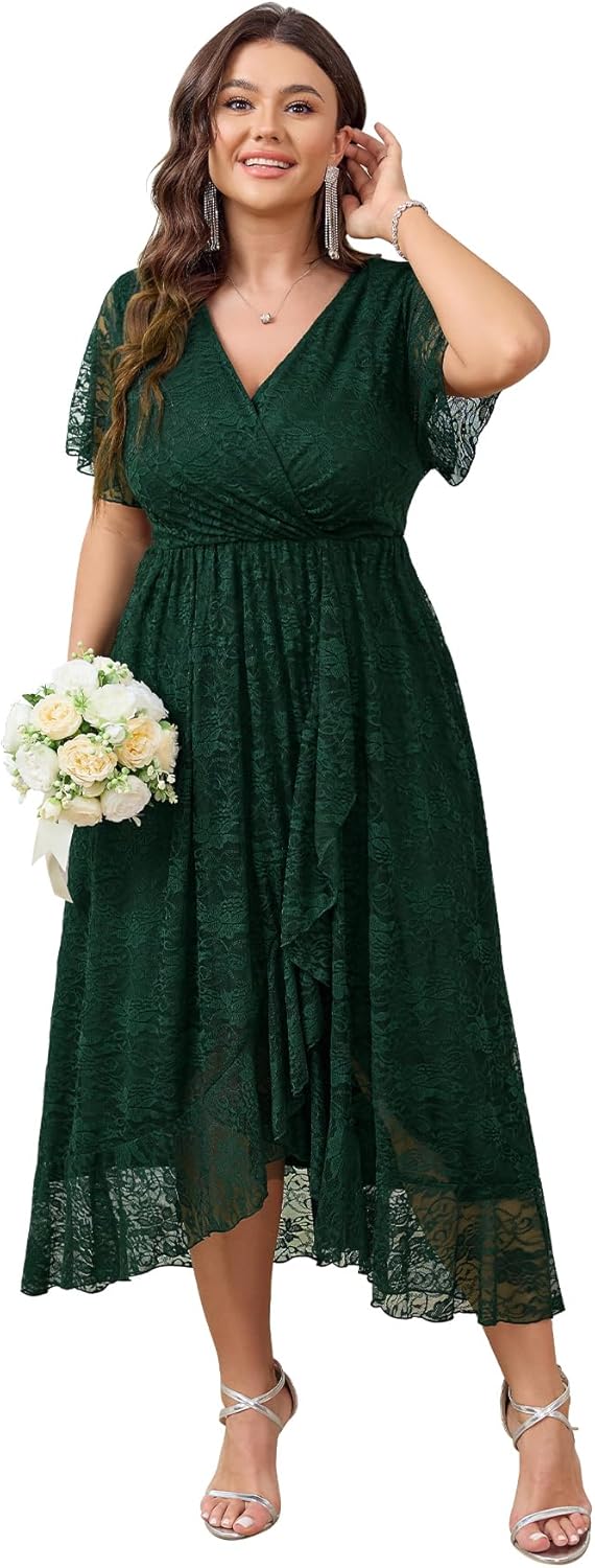 SCOMCHIC Plus Size Wedding Guest Dress for Elegant Occasions