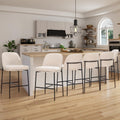 Counter Height Bar Stools Set of 6 25 in Upholstered Fabric Stools