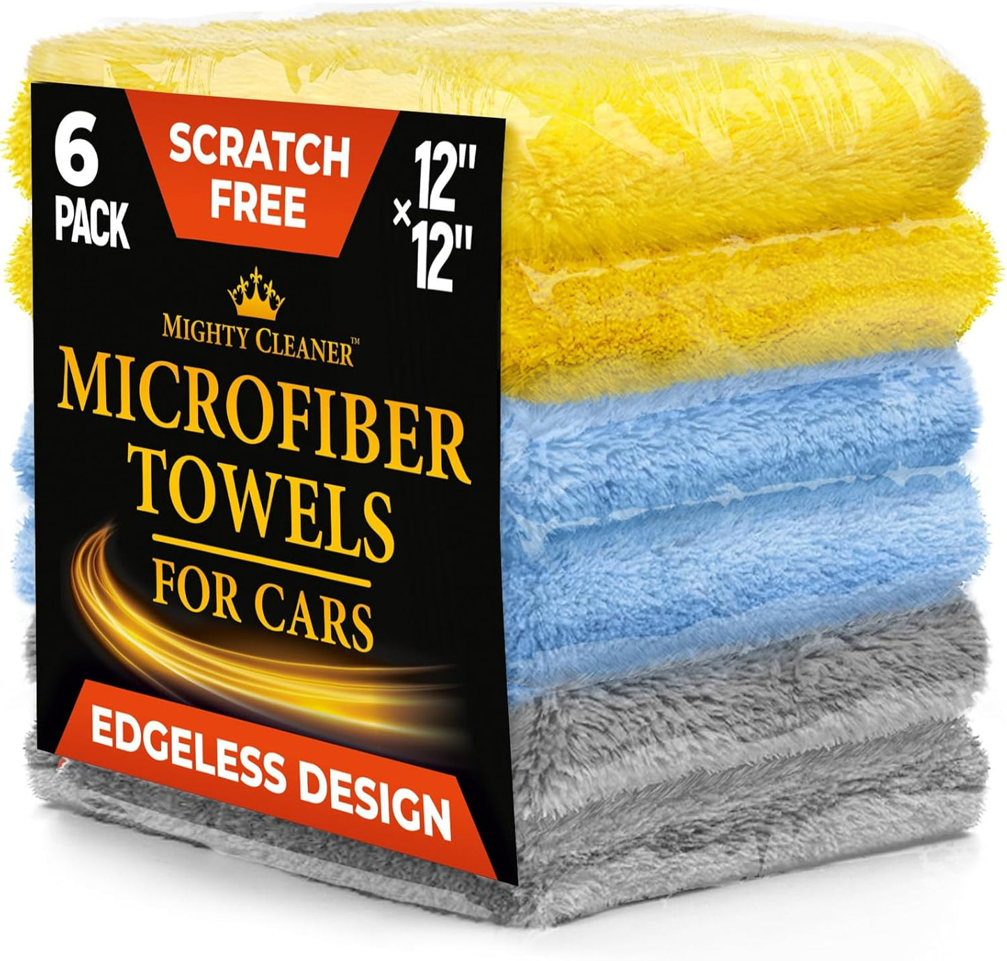 Ultimate Car Care 6pk Microfiber Towels - 540 GSM - Scratch-Free & Absorbent