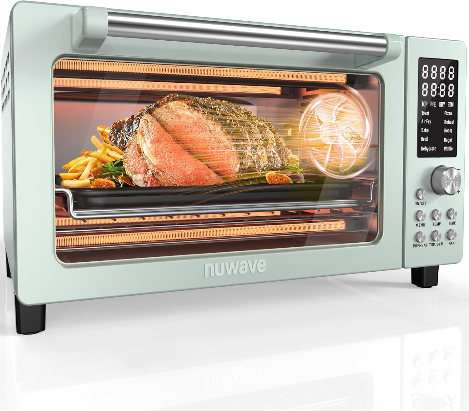 Nuwave Bravo Pro 12-in-1 Air Fryer Toaster Oven: Quicker Crisp