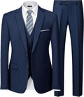 3-Piece Men's Slim Fit Suit Set with Tie - Modern Business Wear
