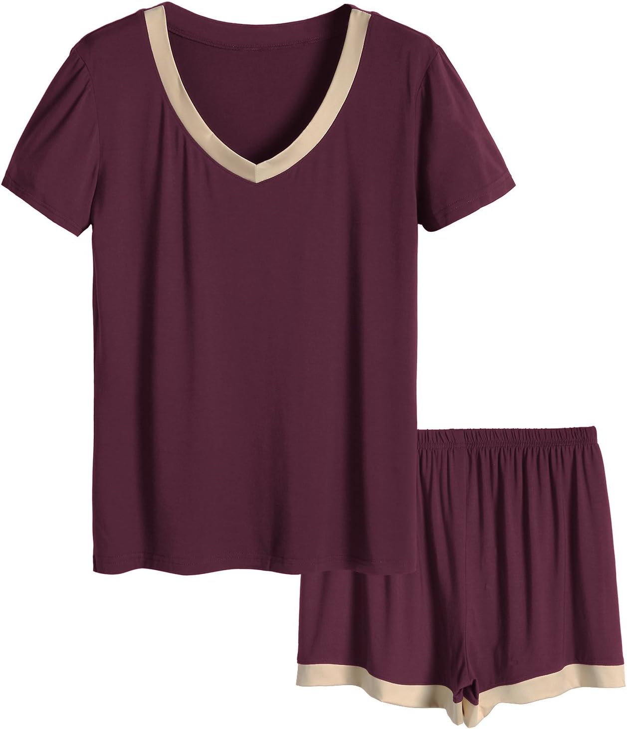 Latuza Women's V-neck Sleepwear Short Sleeve Pajama Set Review