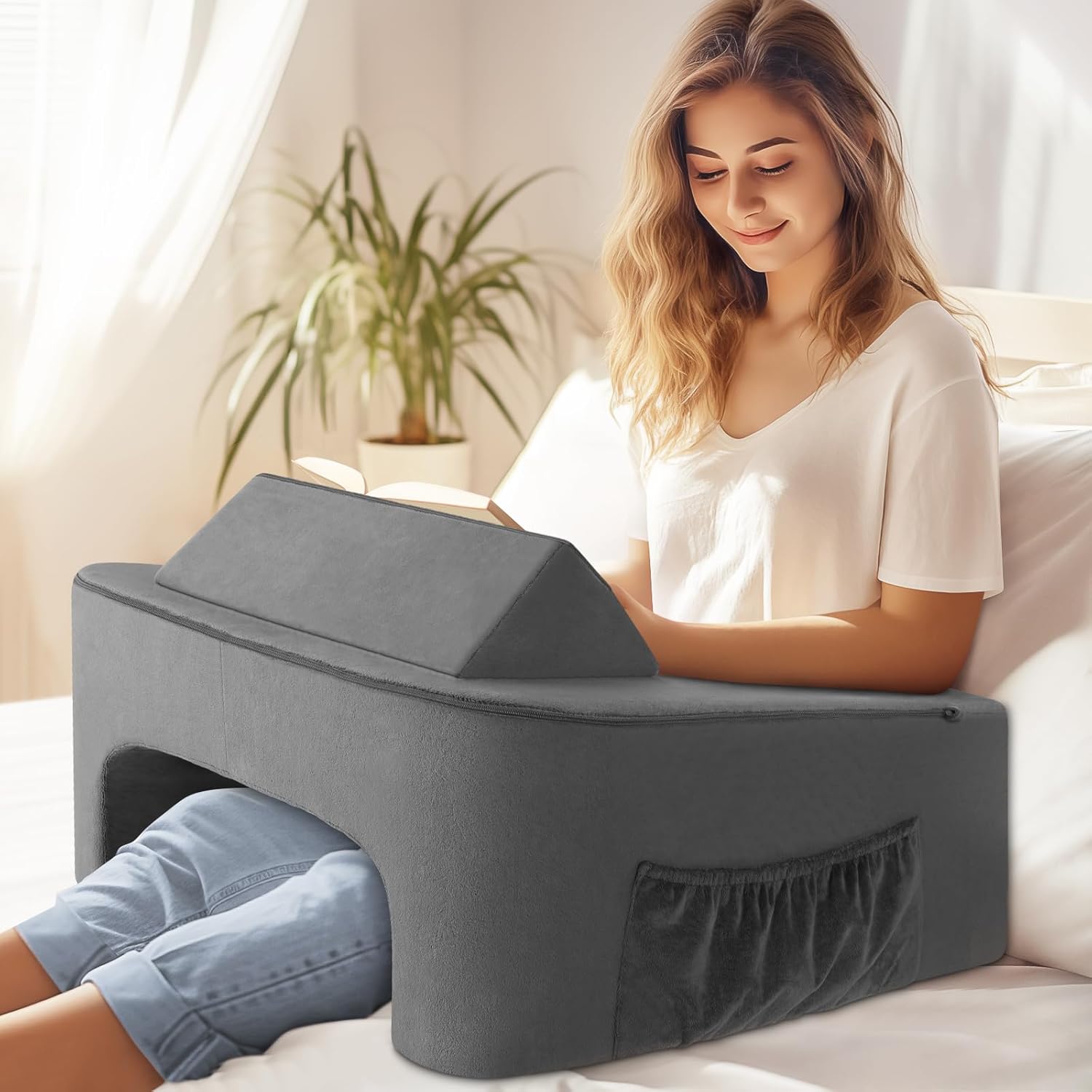 Memory Foam Reading Pillow - Comfort & Support