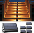 Solar Step Lights 6 Pack Dual-Side Warm White - Deck & Stair Safety