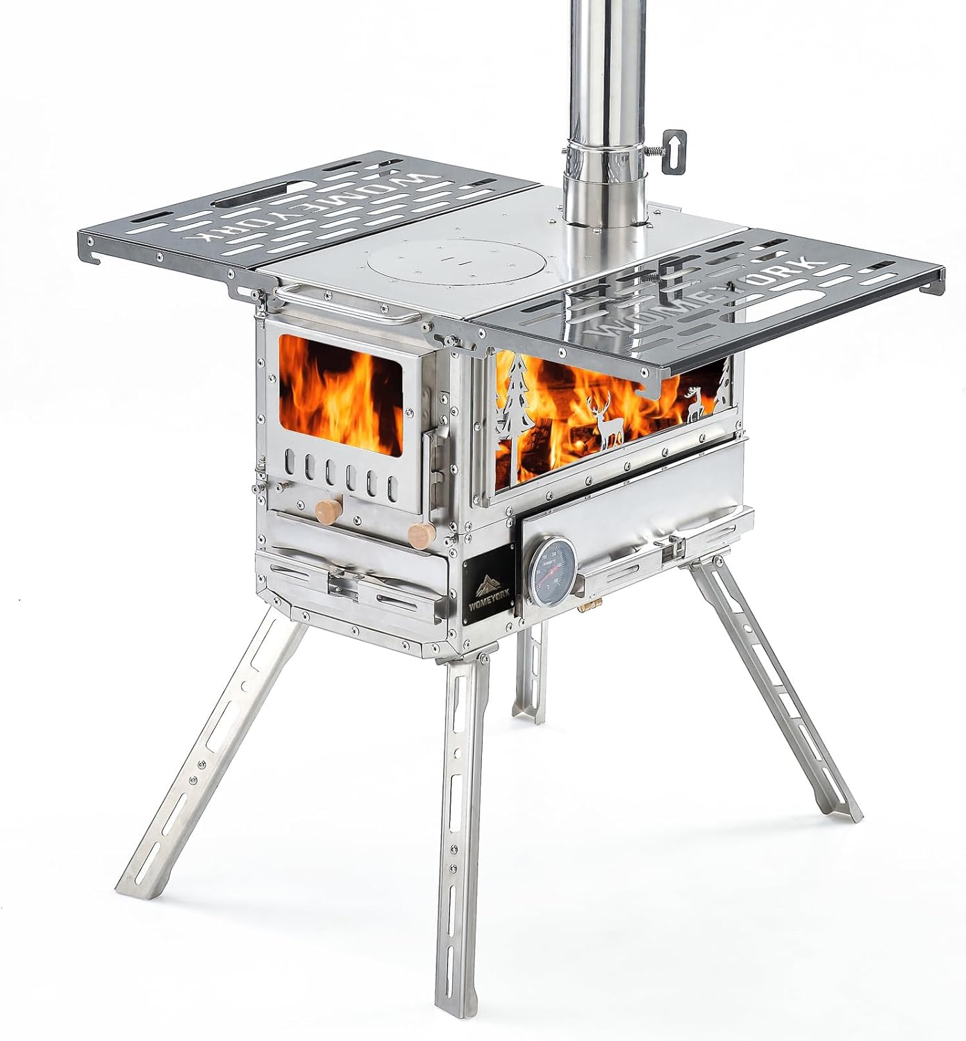Portable Tent Stove with Oven - Heat & Cook Anywhere