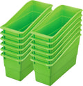 Durable Book and Binder Holders 12 Pack - Neon Green classroom bins