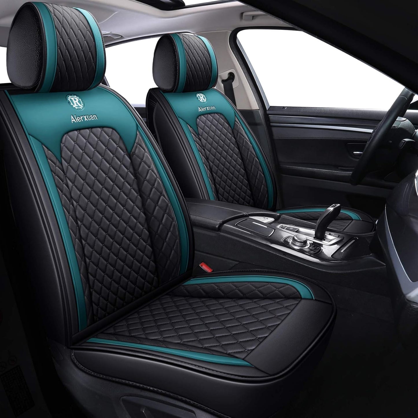 Aierxuan Car Seat Covers Full Set Waterproof Leather for SUVs